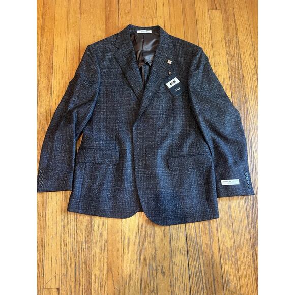 Joseph Abboud Mens 44R 100% Wool Reda Super 110’s Multi Sports Coat Blazer New - Picture 1 of 14